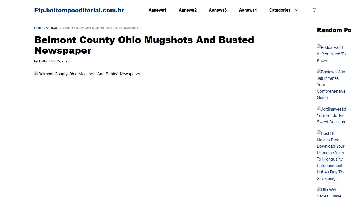 Belmont County Ohio Mugshots And Busted Newspaper